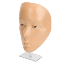 Tabella di Prova per Trucco Completo del Volto, Manichino in Silicone 18,7x13,6cm per Principianti