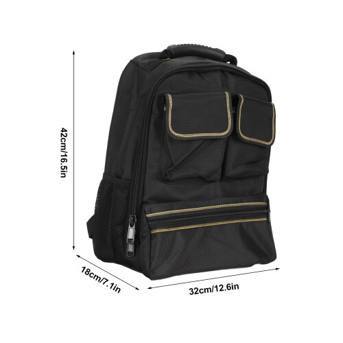 Multifunctional Oxford Fabric Tool Backpack, 40L Electrician Hardware Bag 1