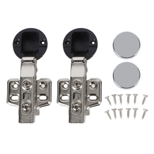 Stainless Steel Cabinet Hinge with Damping, 35mm Cup, 2-Pack