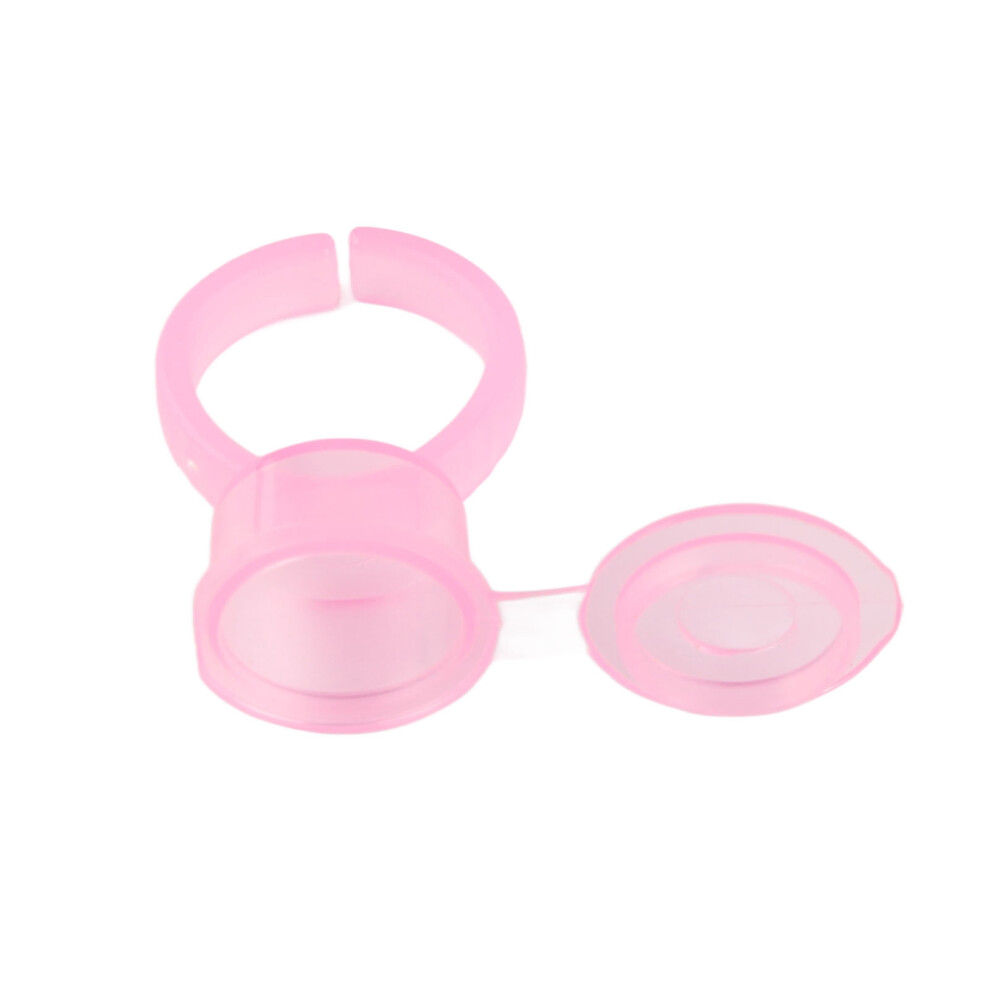 Pink 100Pcs Disposable Tattoo Ink Ring Cups, 13Mm Diameter