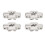Mini Zinc Alloy Cross Hidden Hinge43mm4pcs 6