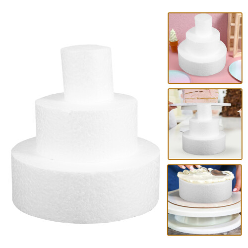 6Pièces Dummies Gâteau Mousse Blancs Pour Décoration Et Entraînement 1