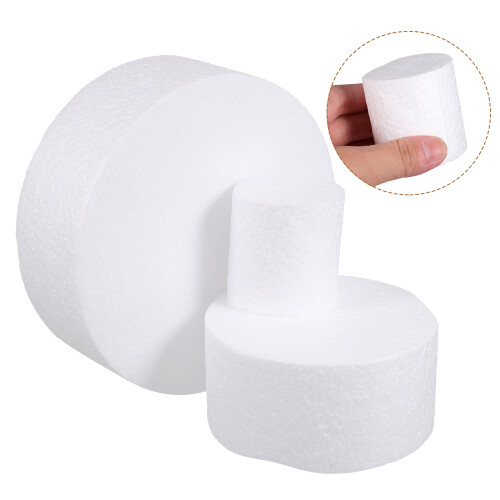 6Pièces Dummies Gâteau Mousse Blancs Pour Décoration Et Entraînement 2