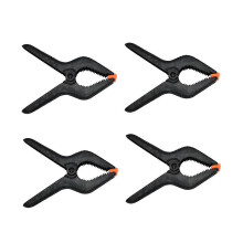 9-Inch Spring Clamps 4 Pack, Heavy Duty Steel with Soft Rotatable Jaws, Non-Slip Handle for Woodworking, Photography, Background Setting