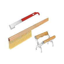 Ensemble d'outils apicoles, kit 3 pièces en acier inoxydable pour le démontage des cadres et la récolte du miel, outils apicoles portables