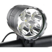 Bicycle Light Front 6000 Lumens Waterproof Rechargeable with 8400mAh Battery for Long Runtime in High Mode