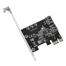 Dual-port PCIe SATA Controller Card, Compatible with Windows Linux Systems, JMB582 Chip, SATA 3.2, PCIe 3.0 x1