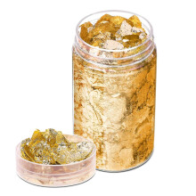 Gold Leaf 5g, Metallic Flakes for Crafting, Anti-Tarnish Gold Foil Sheets for Resin Art, Nail Art, DIY Decor