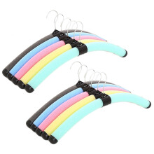 Foam Hangers 10 Pack, Sponge Non-Slip Clothes Hangers, Rustproof Durable for Suits Coats, Wardrobe Space Saver