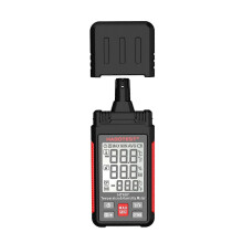 Digitale hygrometer, thermometer-hygrometer met een breed meetbereik (-20 tot 60 C), dauwpuntmeting en een verlicht LCD-scherm.