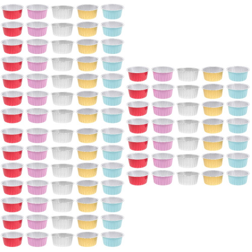 150Pcs Tin Foil Pudding Baking Cups for Cake Muffin Dessert Baking 1