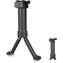 Suporte Bipé para Rifle de Ar com Rail Telescópico Ajustável de 20mm, Função de Dois em Um, Polímero Leve para Rails Weaver Picatinny