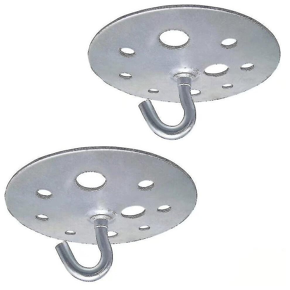 Ceiling Hook Heavy Duty 100Kg Load Capacity 2 Pack With 90Mm Base Plate For Hanging Lights, Ceiling Fans And Chandeliers 6901508275287