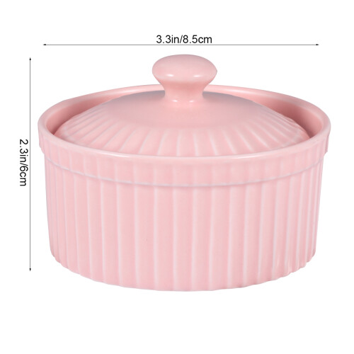 Ceramisk Ugnsform Hettresistent Skål För Pudding Jelly Efterrätt Med Lock 1