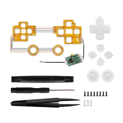 Wireless Controller Modification Kit with DIY Tools for Customisable Gamepad - LED Light Board, Buttons, Caps Installation Tools
