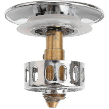 Drain Hair Catcher Sink Strainer Plug for Basins with Overflow Holes, Modern Circular Design