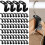Stackable Hanger Hooks, Black Plastic Space Saving Connector for Wardrobe Organisation, Pack of 62 1