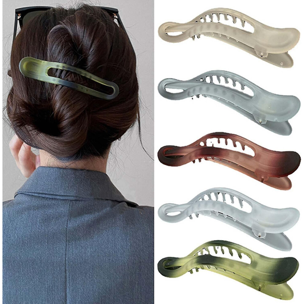 Hair Claw Clips 5-Pack, Non-Slip Large Duckbill Hair Pins For Women, Strong Hold For Various Hairstyles Occasions 6901508267640