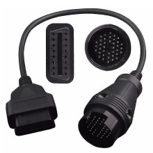 OBD2 Diagnostic Cable Compatible with Mercedes-Benz 38-Pin Vehicles - 38-Pin to 16-Pin Adapter Connector