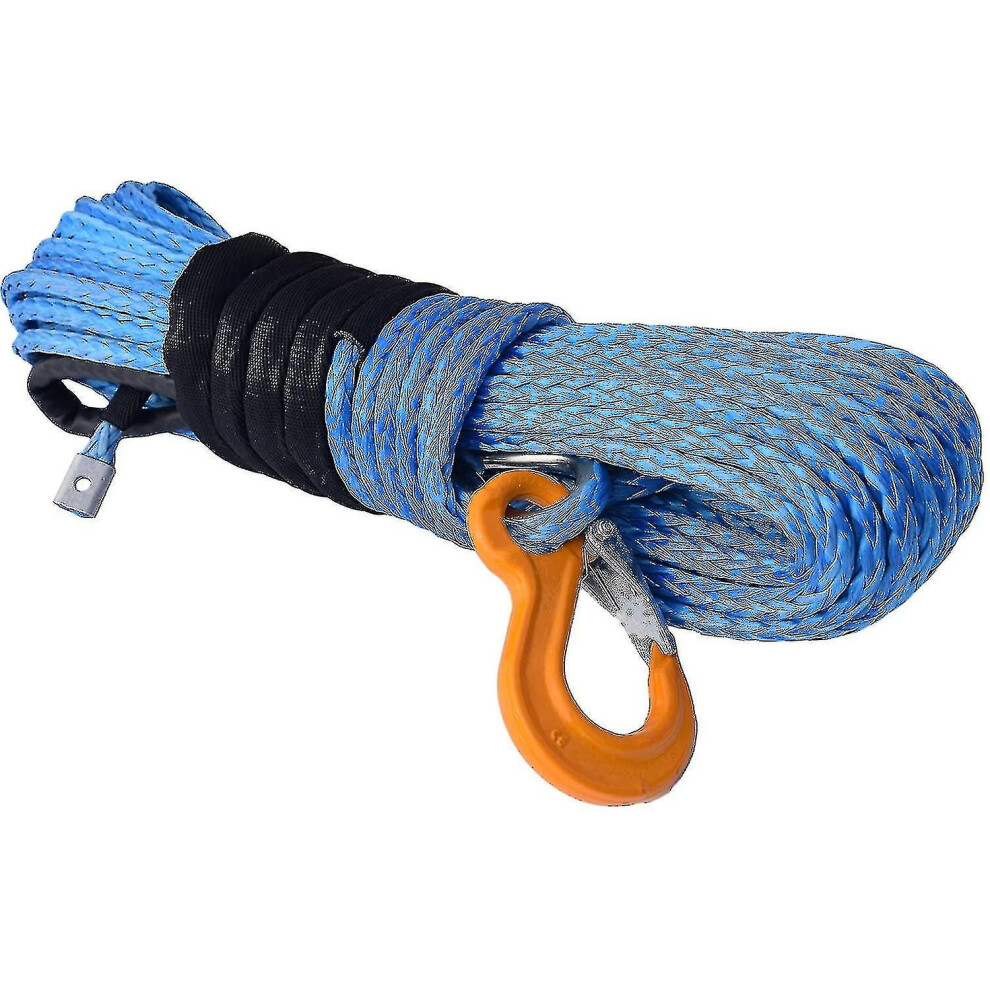 Synthetic Winch Rope 3/8 Inch X 100M Uhmwpe For Atv, Utv, 4X4 Off-Road Vehicle Blue 6901508269804