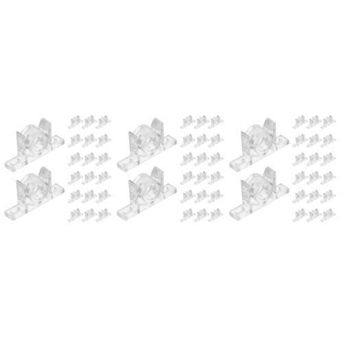 60Ensembles Loqueteaux Universels Transparent Pour