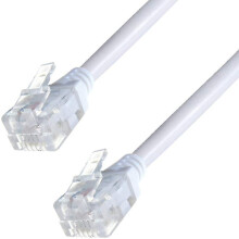 Cavo ADSL RJ11 maschio-maschio, linea telefonica ADSL 2+ con contatti placcati in oro per uso domestico o in ufficio.