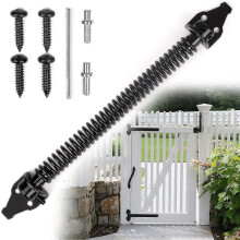 14 Inch Door Spring, Adjustable Tension Heavy Duty Automatic Door Closer, Carbon Steel with Black Coating for Gates Garden Household Doors