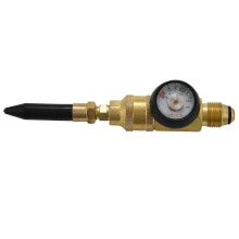 Regelaar voor het opblazen van latexballonnen met drukmeter van 0-3000 PSI voor G5/8 tankventielen, 203 mm Goud Zwart (Model: 682670)