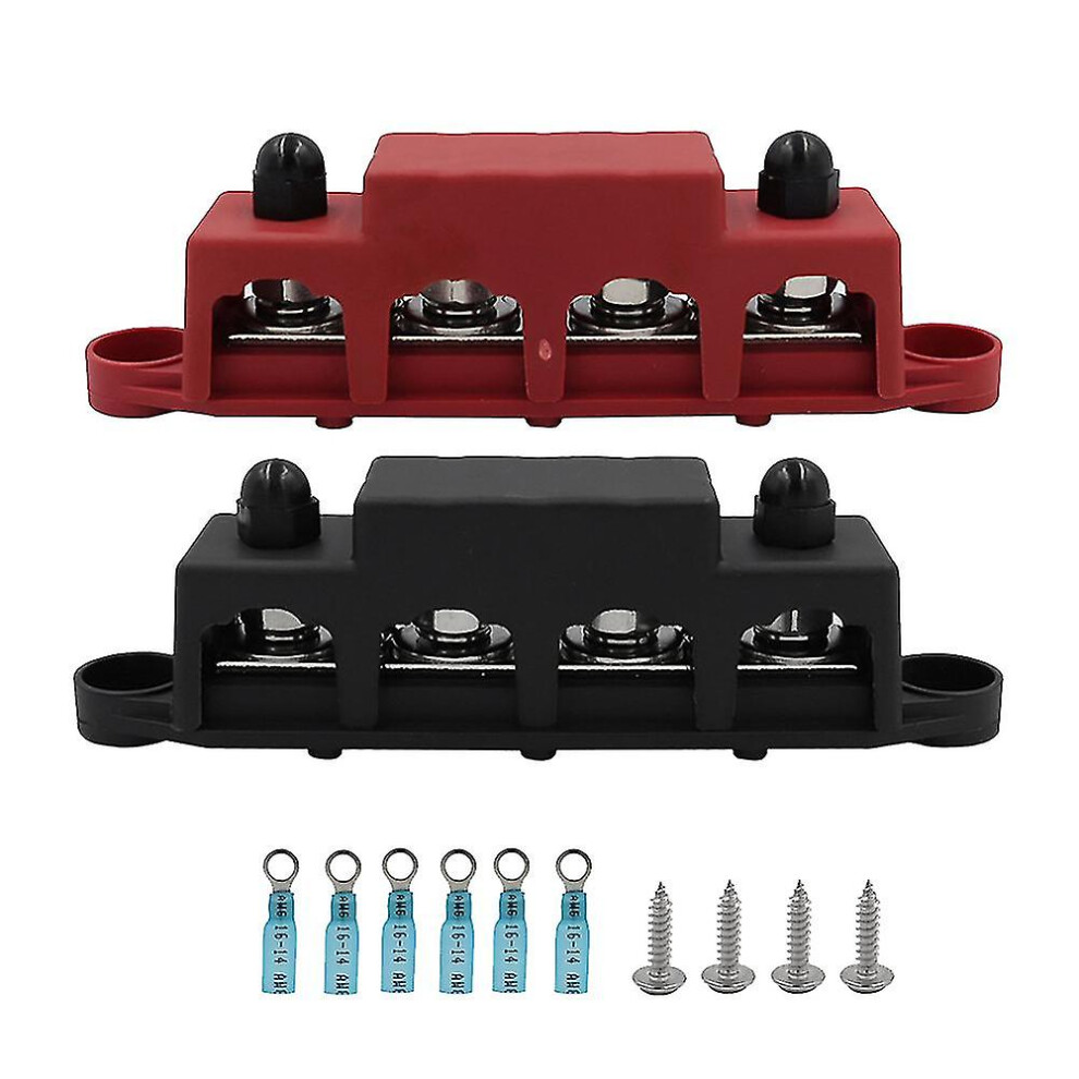 Distribution Block 250A M8 Terminal, High Strength Glass Fibre Reinforced Nylon, Modular Design For Automotive Rv Marine Power Wiring 6901508285149