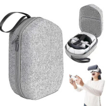 Hard Carrying Case Compatible with Meta Quest 2, Sturdy Protective Shell with Large Storage Capacity