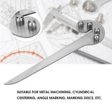Portable Stainless Steel Center Gauge Ruler for Metal Machining, 150mm