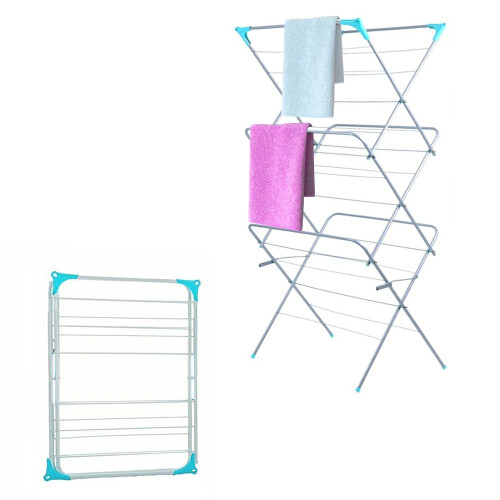 3 Tier Foldable Clothes Airer 14m Drying Rack 1