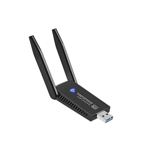 Adaptador WiFi USB compatível com Windows 11 e Linux, banda dupla 1300Mbps com porta USB 3.0 para PC desktop e laptop
