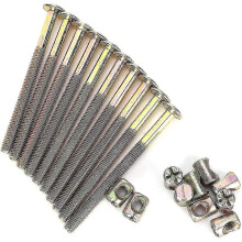 Set van 10 M6 gegalvaniseerde koolstofstalen bouten en moeren voor meubelmontage