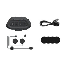 Bluetooth-kuulokkeet moottoripyöräkypäriin, Bluetooth 5.0 -yhteensopiva, IP67-vedenpitävä, 20 tunnin akunkesto, USB-C-lataus