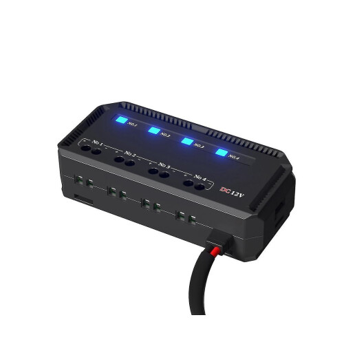 Fuse Box 20A 4 Way with LED Indicator, ABS Material, Compatible with Car Motorcycle 12V Electrical System