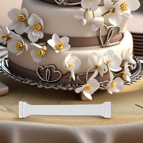 4Pcs Mini Roman Pillar Cake Risers Plastic Decor for Wedding Cakes 2