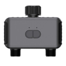 Smart Garden Watering Timer, Bluetooth WiFi, Dual Zone Control, Automatic Irrigation Valve Controller for Outdoor Use