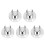 5Pcs Plastic Showerhead Suction Cup Holders Removable Silver Brackets 1