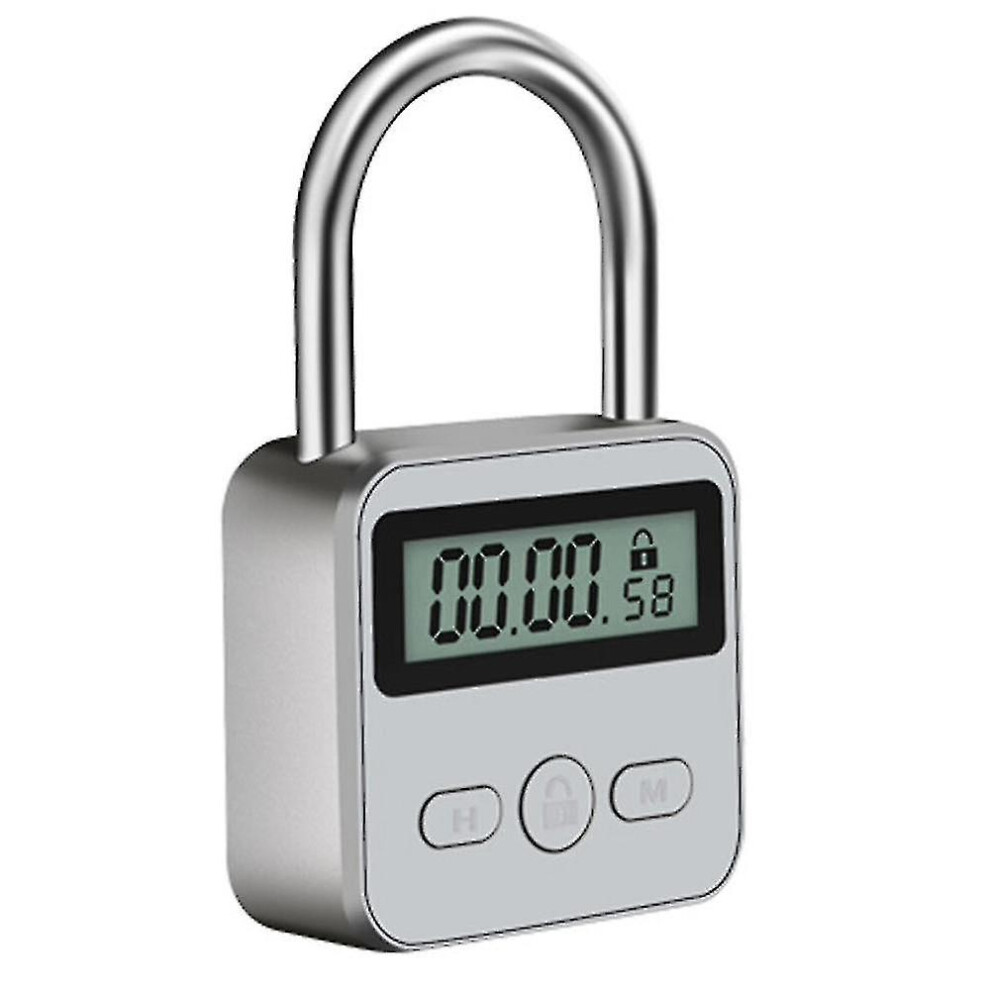 Timed Padlock, Metal Lock With 99-Hour Timer, Usb Rechargeable, 500-Hour Standby For Phones, Snacks, Self-Control 6901508257030