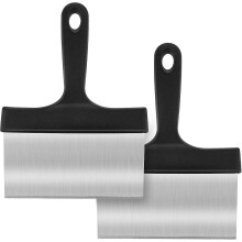 Spatola da barbecue in acciaio inox larga 15 cm, robusto strumento per la pulizia e la cottura su griglie, compatibile con diverse griglie e padelle.