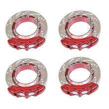 Kit de Atualização de Freio de RV com Controle Remoto de Metal Compatível com MINI-Z K969 K989, Discos de Metal Prata-Vermelho de 16mm