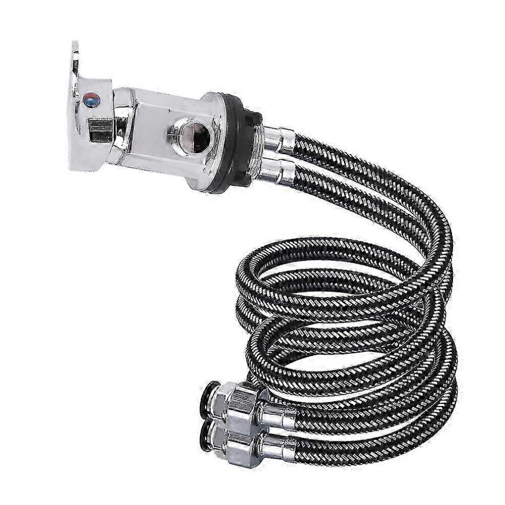 Caravan Shower Mixer Tap Compatible With Shurflo Flojet Pumps Chrome Brass Single Lever With 1500Mm Push Fit Tails 33Mm Mounting Hole 6901508260023