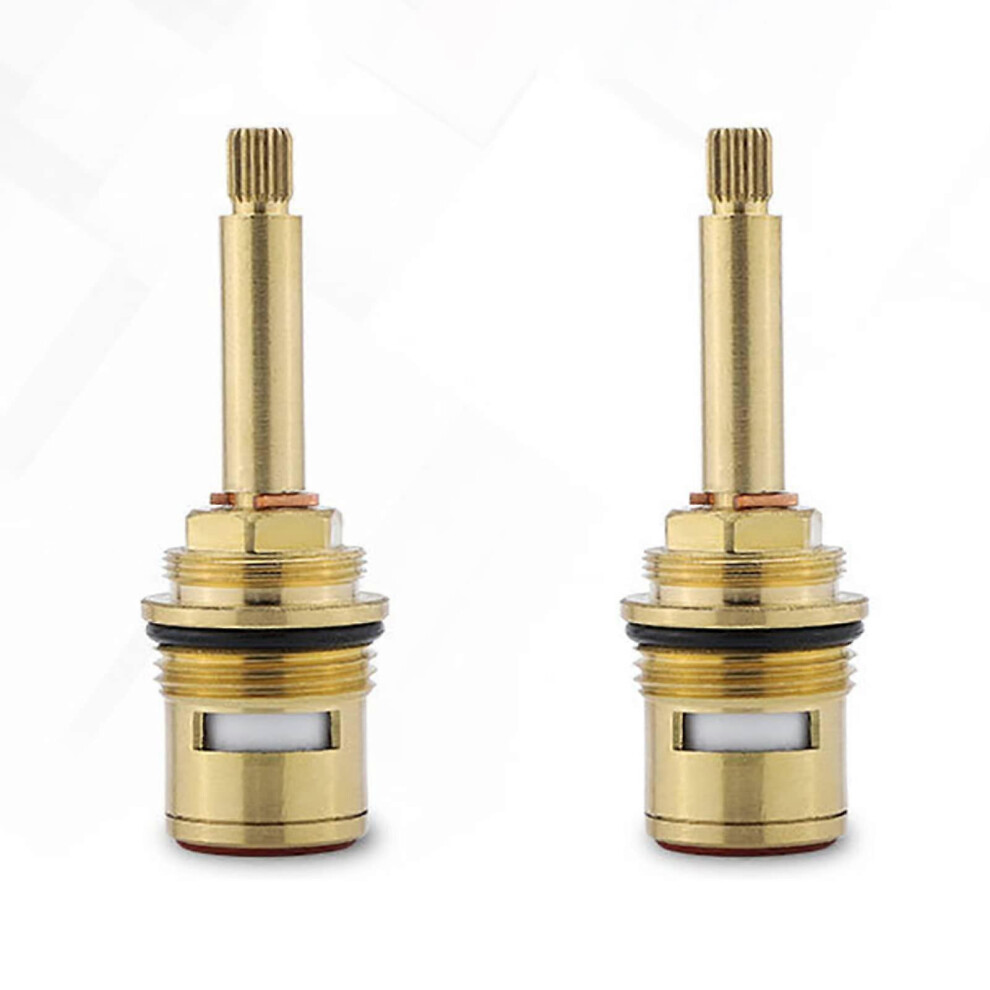 Faucet Valve Cartridge 3/4 Inch Bsp 20 Teeth Brass Ceramic For Hot Cold Water, Quarter-Turn Tap Spool With Sealing Washer 6901508296060