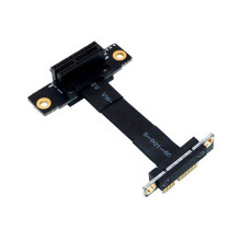 PCIe X1 Extension Cable 5cm Dual Right Angle with EMI Shielding for Network and Sound Cards