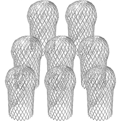 Gutter Downspout Guard, Aluminium Mesh Leaf Filter, 8 Pack, Expandable Strainer for Rainwater System