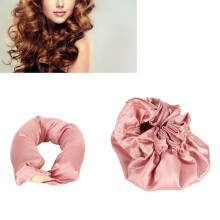 Ensemble de coiffure sans chaleur pour chignon poussière de rose, idéal pour boucles et vagues sans chaleur