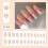 Pink Press-on Nails for Women, Gradient Yellow-Pink 2