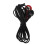 5pcs Black 2.35mm Electrode Lead Wire for TENS Machine, 4.9ft 4