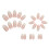 Pink Press-on Nails for Women, Gradient Yellow-Pink 6